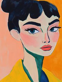 Gouache woman by Kunstkabinet