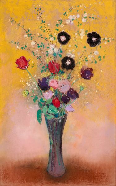 Vaas met bloemen, Odilon Redon, 1916 van Atelier Liesjes