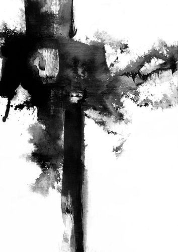 Encre noire abstraite