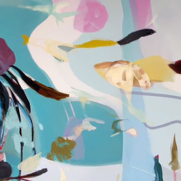 Abstracte onderwaterwereld in pastel van Studio Allee