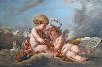 Little angels in a composition, François Boucher by Atelier Liesjes