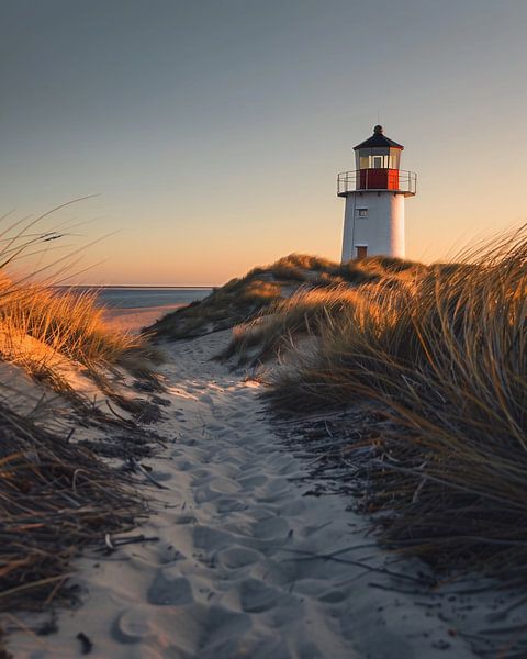 Einfacher Leuchtturm am Wasser von fernlichtsicht