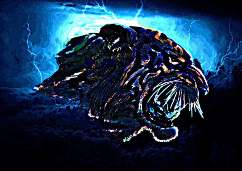 Der mächtige Tiger Zeus von DJF by Dean Jayson Freeman Art | Level Up your Home