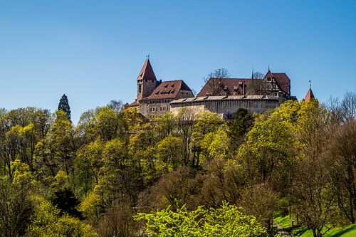 Gezicht op de Veste in Coburg