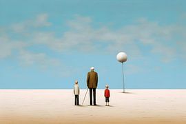 Fantasy painting on the beach by Heike Hultsch