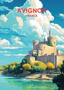 Le château majestueux d'Avignon