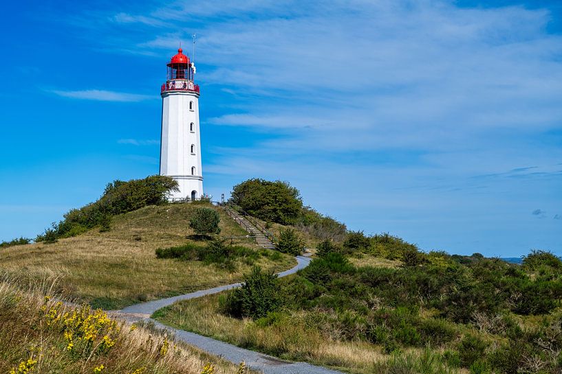 A view of the lighthouse from the island of Hiddensee on the Bal by Andreas Völkel