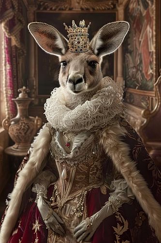 Kangourou en robe baroque