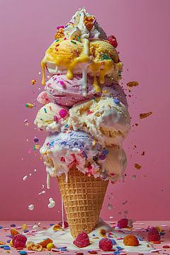 de délicieuses créations de glaces aux couleurs vives sur Egon Zitter