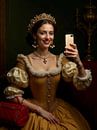 Renaissance Selfie Koningin Portret Schilderij van FRESH Fine Art thumbnail