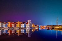 Noorderlicht boven Reitdiephaven