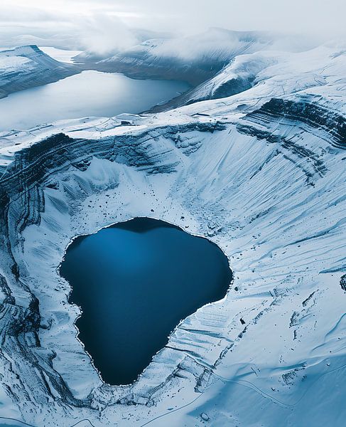 Arctisch zee-ijs van fernlichtsicht