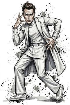 Dramatische mode-illustratie