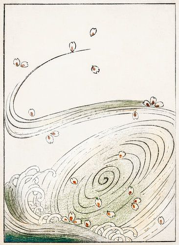 Wind and flower illustration