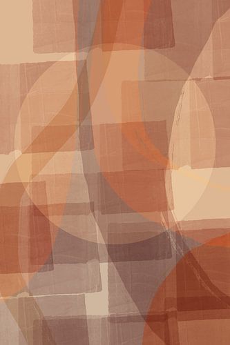 Wabi-sabi-landschap in aardetinten. Zen-kunst.