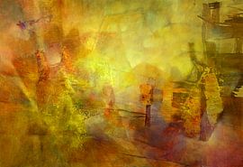 Golden light with orange and green by Annette Schmucker