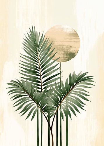 Salie Groen Boho Abstract