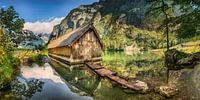 Bootshaus am See in Bayern in Berchtesgaden. von Voss Fine Art Fotografie Miniaturansicht