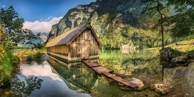 Bootshaus am See in Bayern in Berchtesgaden. von Voss Fine Art Fotografie
