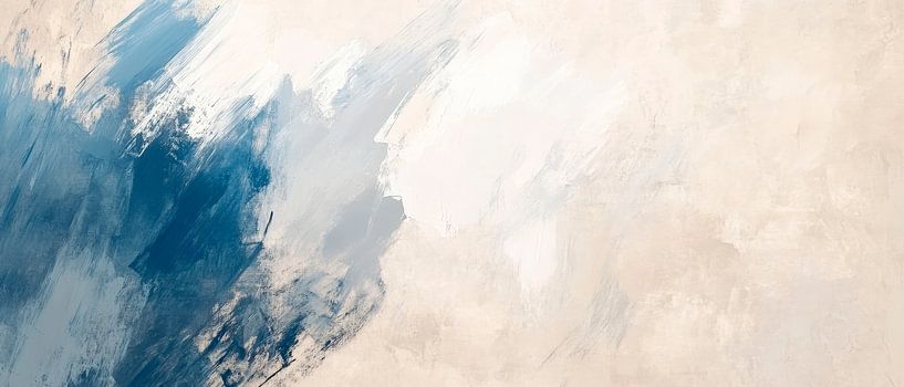 Abstracte kleurenharmonie in blauwtinten van Poster Art Shop