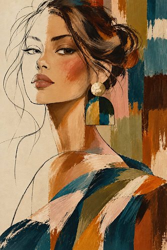 Portrait - She wears November by Moonheart Artworks