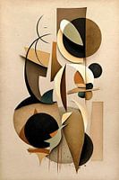 Abstract AI in brown tones