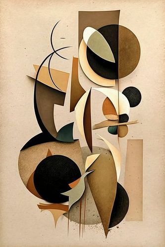 Abstracte AI in bruine tinten