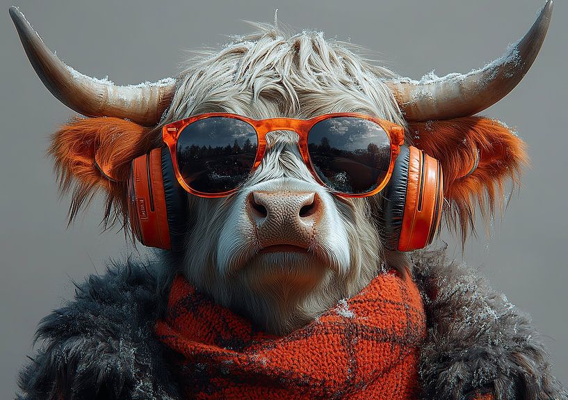 Highland Cow Cow Scottish Cattle Scottish Highlander Highland Cattle Pop Art by Niklas Maximilian