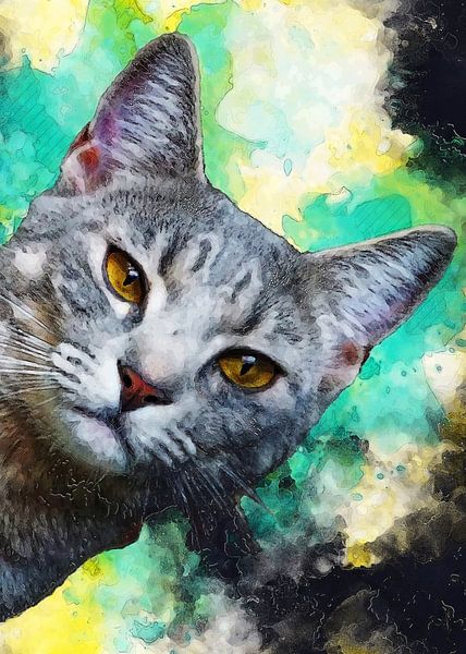 Cat animals art #cat by JBJart Justyna Jaszke