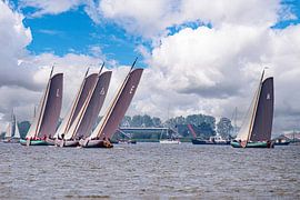 Skutsjezeilwedstrijden Friesland during Sneekweek. by Brian Morgan