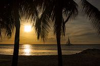 Eagle beach Aruba Sunset von Giovanni della Primavera Miniaturansicht