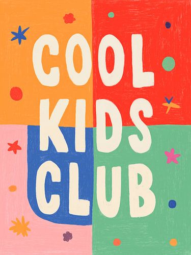 Cool Kids Club – Typographie rétro colorée