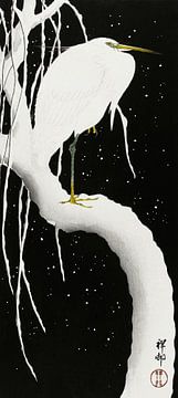 Heron in snow (1925 - 1936) by Ohara Koson by Studio POPPY