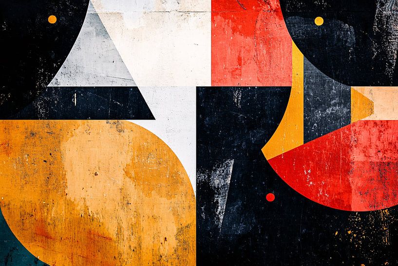 Colourful abstract geometric composition by Imperial Art House