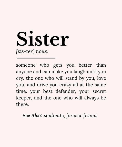 Schwester Definition: Beste Freundin, Vertraute und ewige Freundin von xtrendit studio