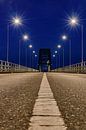 Avondfoto van de Oude IJsselbrug over de IJssel tussen Zwolle en Hattem van Sjoerd van der Wal Fotografie thumbnail
