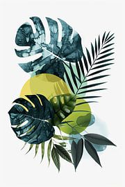 Tropische Blätter Monstera von Poster Art Shop