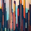 19. City-art, Abstract, skyscrapers, NY. van Alies werk