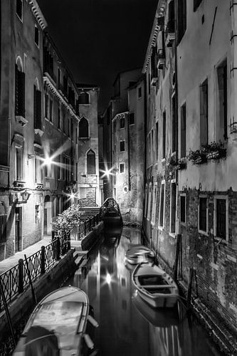 VENEDIG Rio de San Maurizio und Fondamenta Malvasia | Monochrom