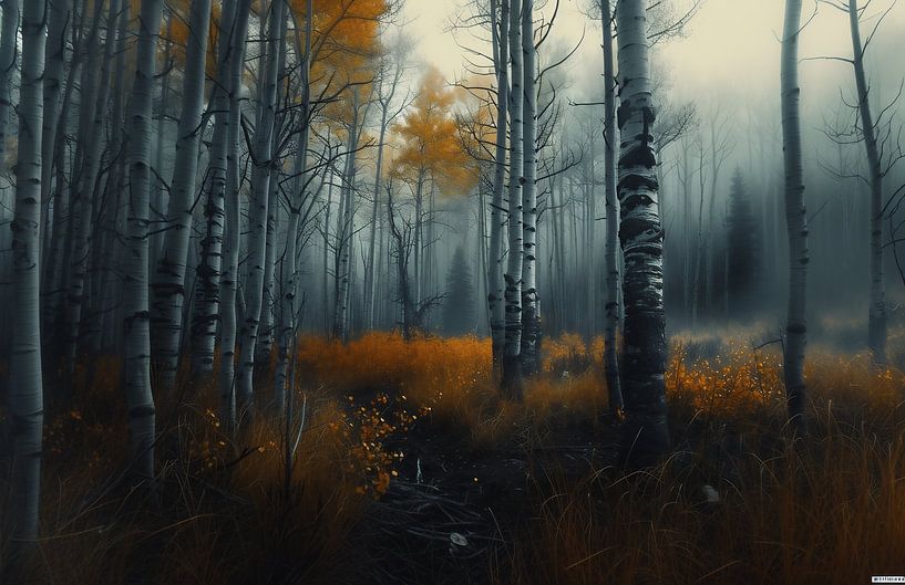 Herfstwandeling in het bos van fernlichtsicht
