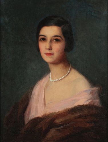Cyprien Eugène Boulet~Portret van Stella Alves uit Lima op leeftijd 20