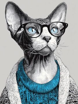 Hipster Cat 11 by JBJart Justyna Jaszke