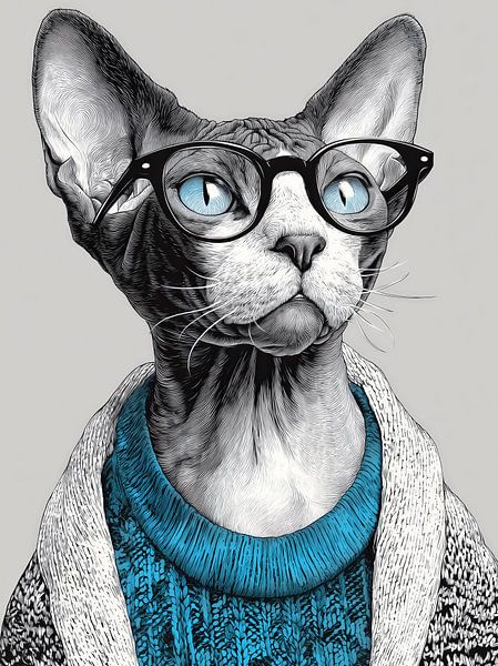 Hipster Cat 11 by JBJart Justyna Jaszke