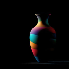Vase multicolore sur TheXclusive Art