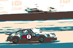 Porsche #7 auf der Rennstrecke Zandvoort