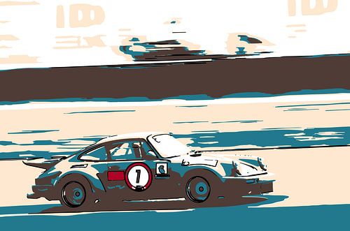 Porsche #7 auf der Rennstrecke Zandvoort von Jan van den Broek 2BHAPPY4EVER