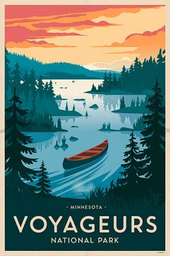 Minnesota Vintage Travel Poster by Poster Art Shop