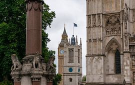 Cathédrale de Westminster Abbey avec Big Ben et St. Margaret's Church UK Londres