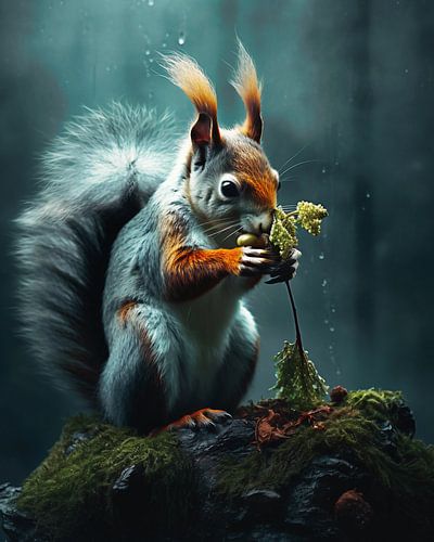 Squirrels in the forest