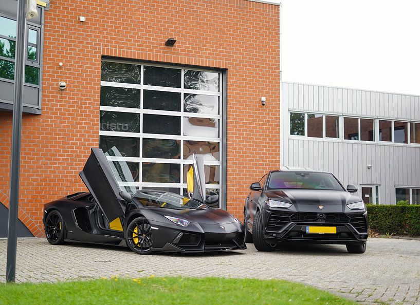 Blacked Out Lamborghini Aventador & Urus by Joost Prins Photograhy
